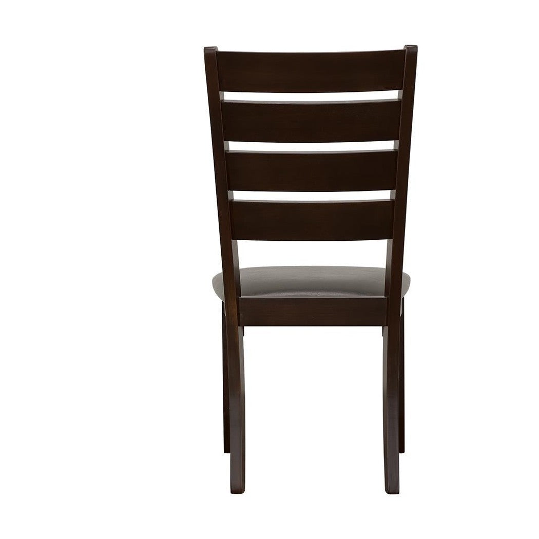 Dalila Ladder Back Side Chairs Cappuccino and Black (Set of 2) 102722