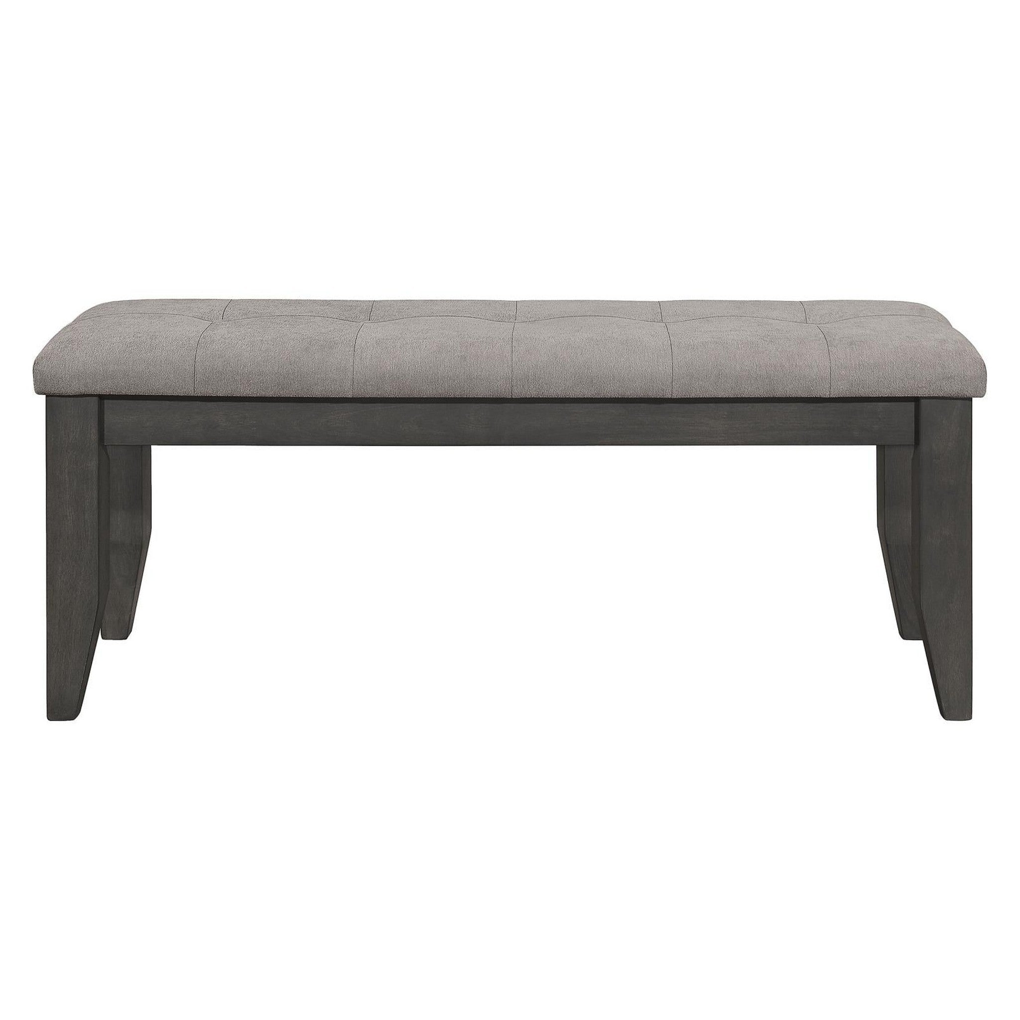 Dalila Padded Cushion Bench Grey and Dark Grey 102723GRY