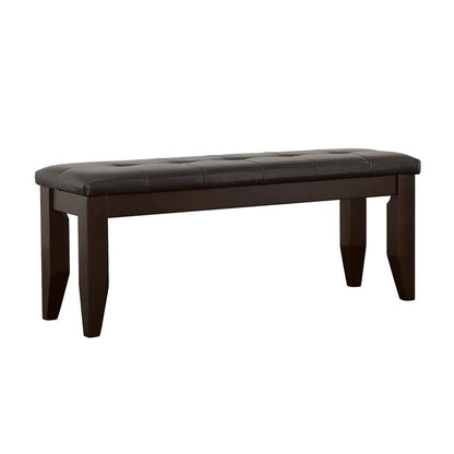 Dalila Tufted Upholstered Dining Bench Cappuccino and Black 102723