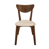 Kersey Dining Side Chairs with Curved Backs Beige and Chestnut (Set of 2) 103062