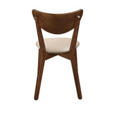 Kersey Dining Side Chairs with Curved Backs Beige and Chestnut (Set of 2) 103062