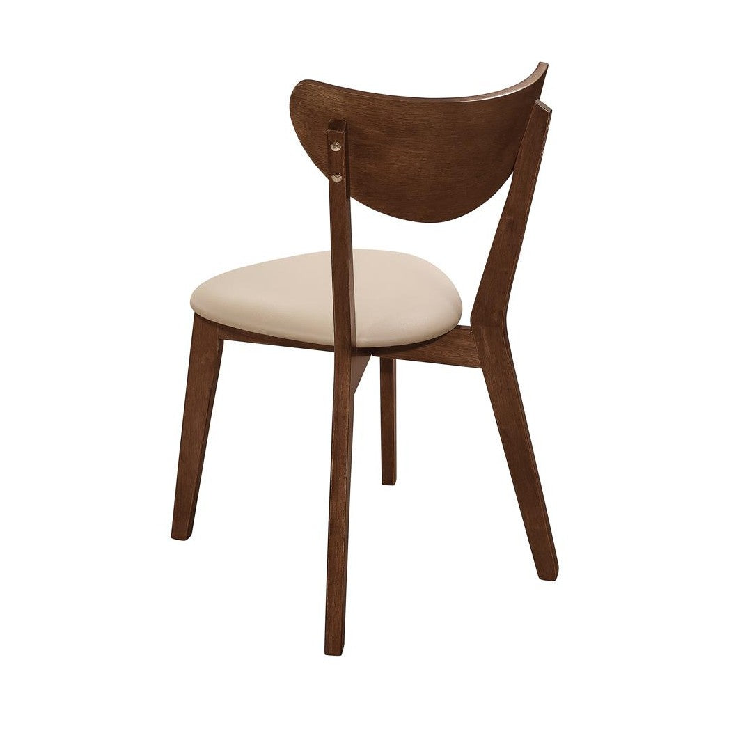 Kersey Dining Side Chairs with Curved Backs Beige and Chestnut (Set of 2) 103062