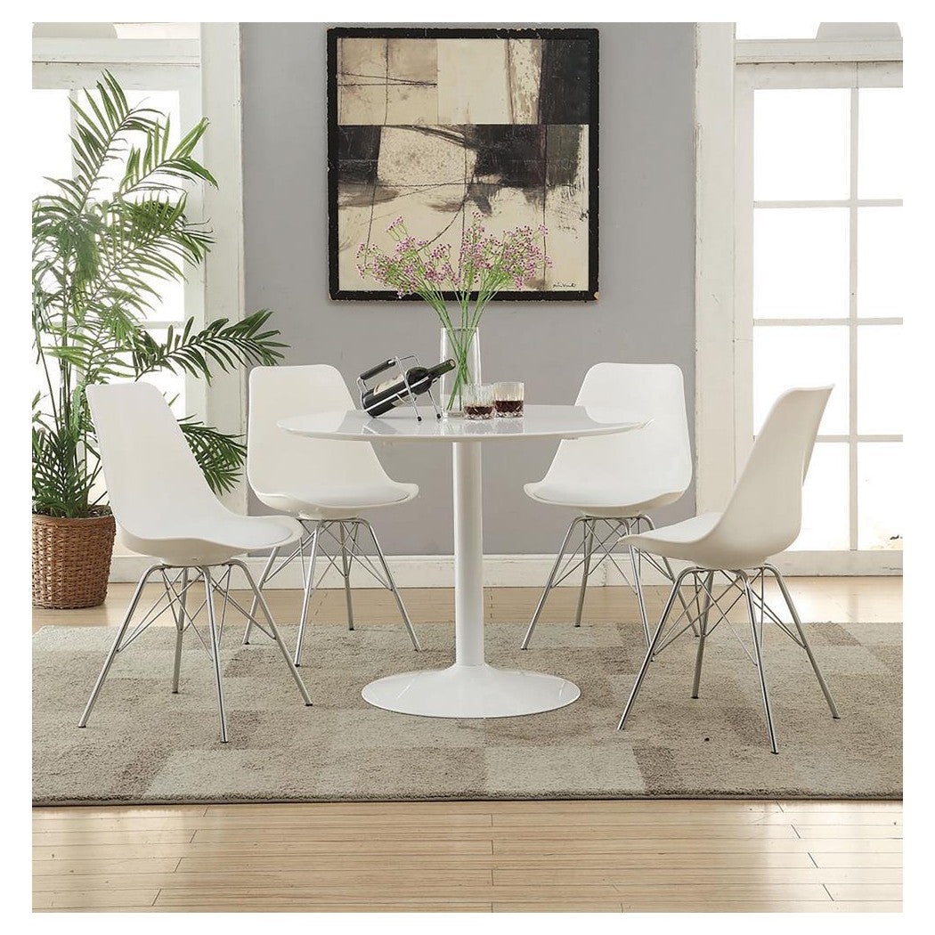 Lowry Round Dining Table White 105261