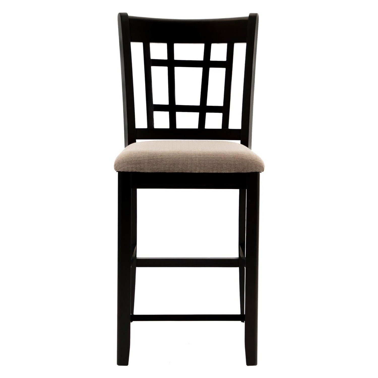 Lavon Lattice Back Counter Stools Tan and Espresso (Set of 2) 105279