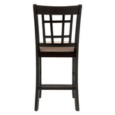 Lavon Lattice Back Counter Stools Tan and Espresso (Set of 2) 105279