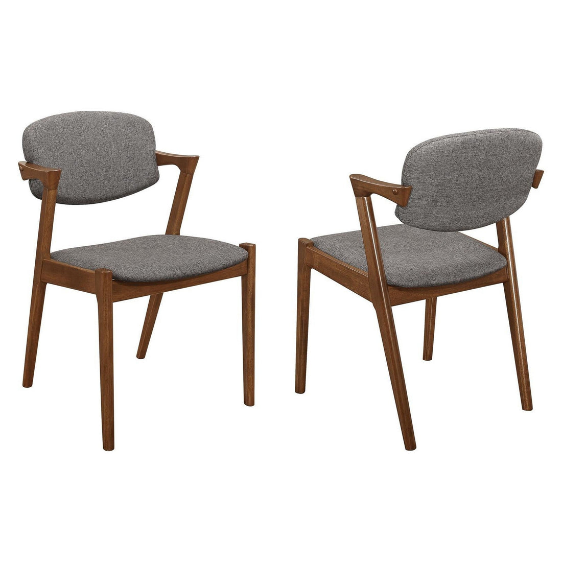 Malone Dining Side Chairs Grey and Dark Walnut (Set of 2) 105352