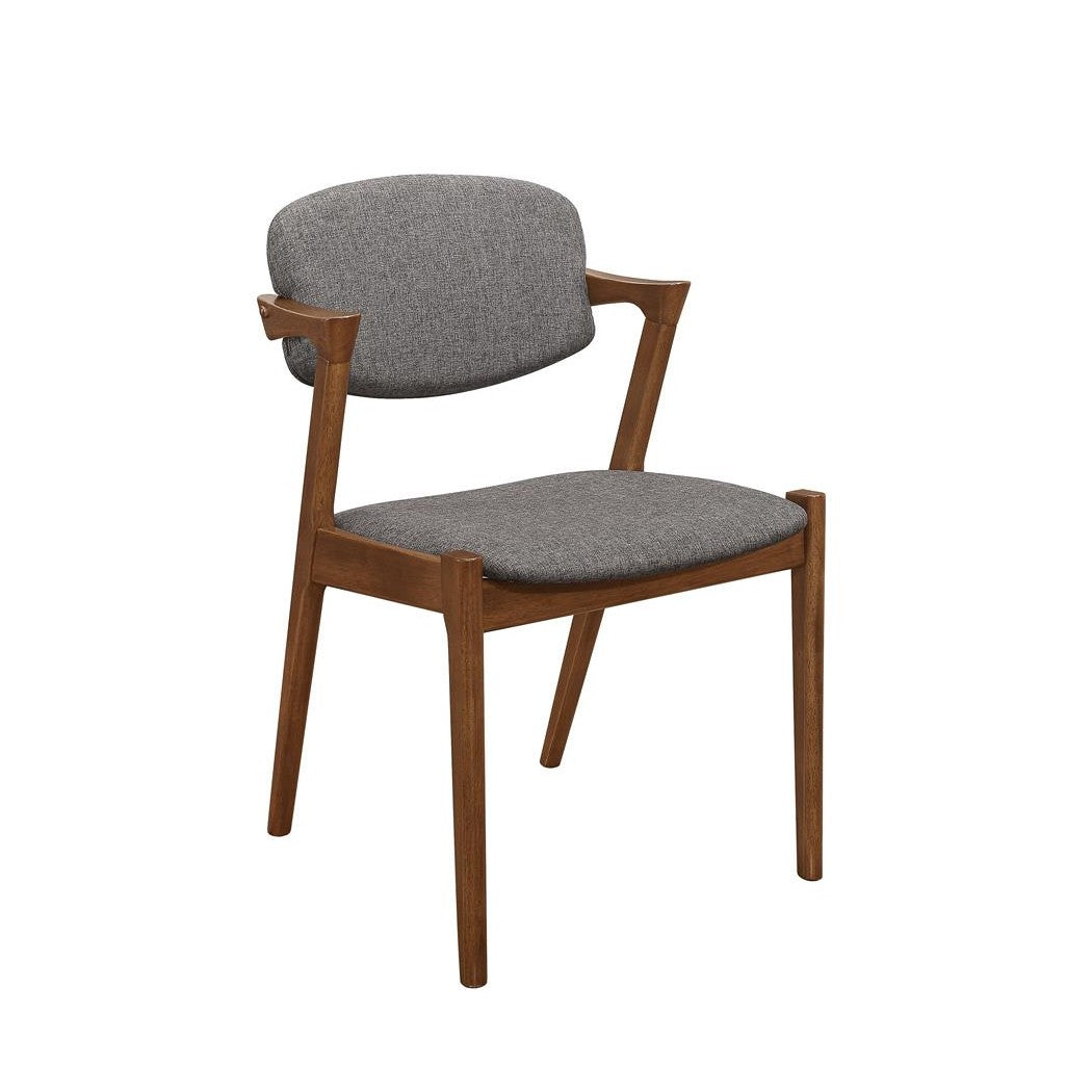 Malone Dining Side Chairs Grey and Dark Walnut (Set of 2) 105352