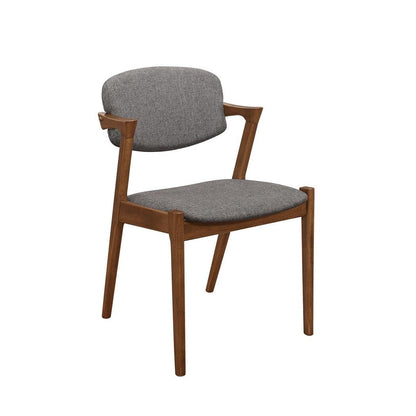 Malone Dining Side Chairs Grey and Dark Walnut (Set of 2) 105352