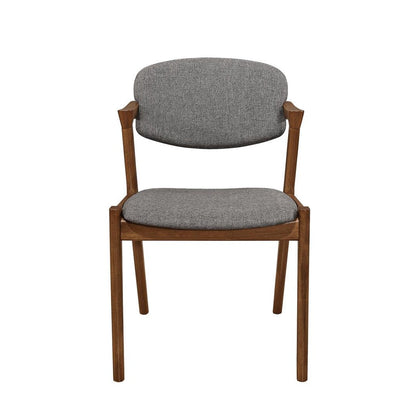 Malone Dining Side Chairs Grey and Dark Walnut (Set of 2) 105352