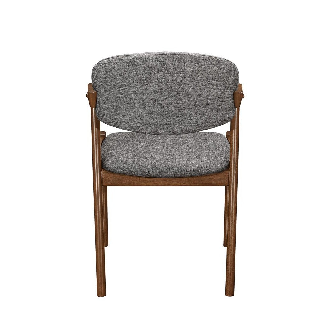 Malone Dining Side Chairs Grey and Dark Walnut (Set of 2) 105352