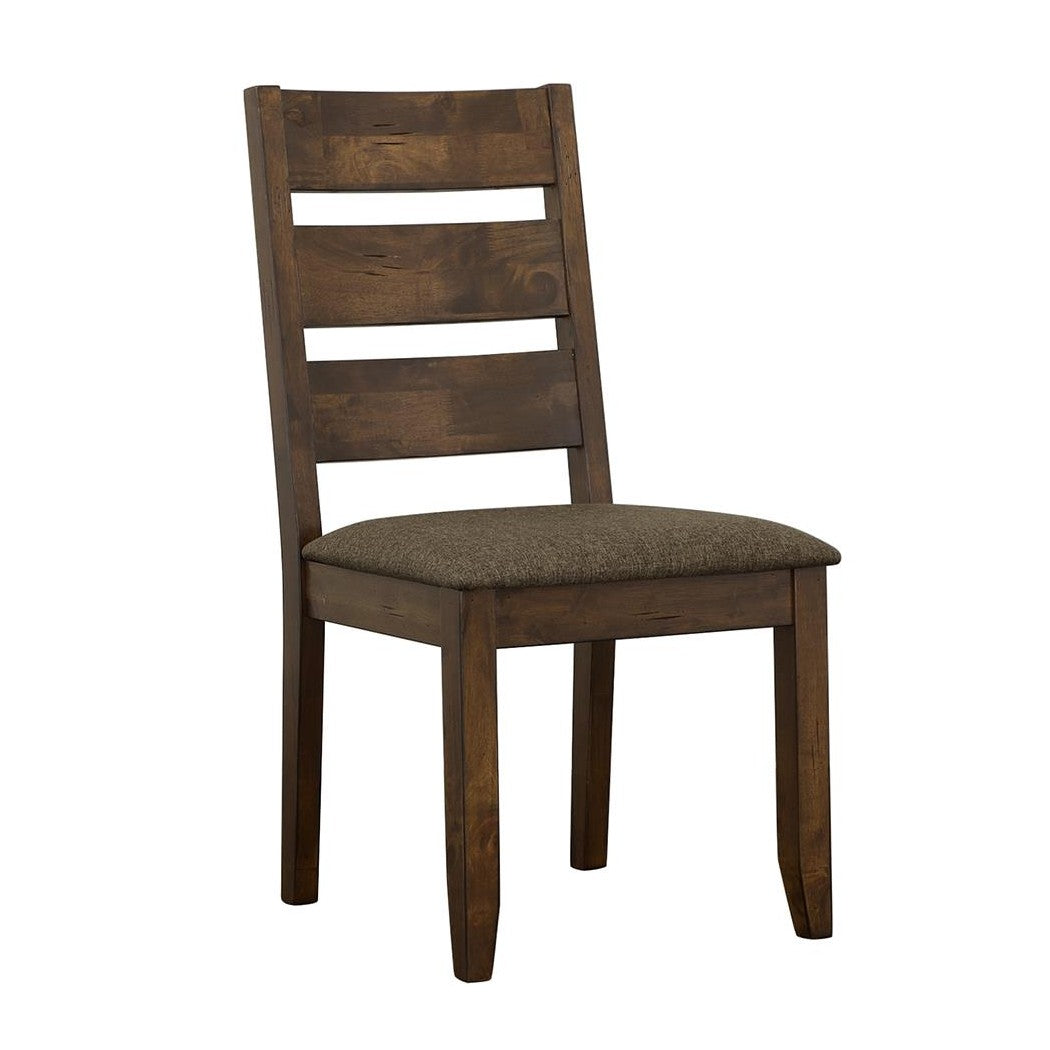 Alston Ladder Back Dining Side Chairs Knotty Nutmeg and Grey (Set of 2) 106382