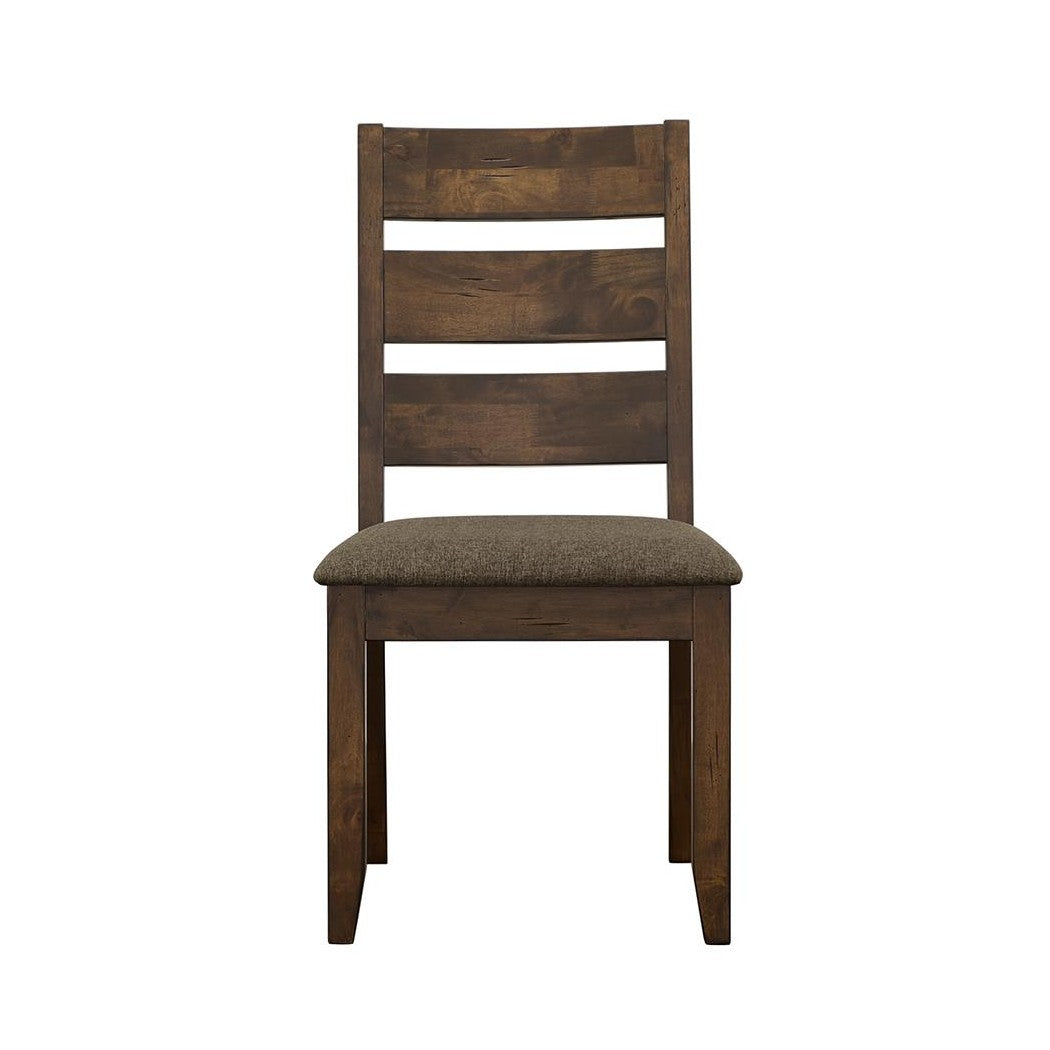 Alston Ladder Back Dining Side Chairs Knotty Nutmeg and Grey (Set of 2) 106382