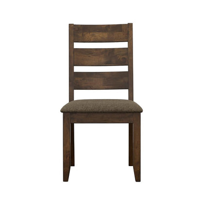 Alston Ladder Back Dining Side Chairs Knotty Nutmeg and Grey (Set of 2) 106382