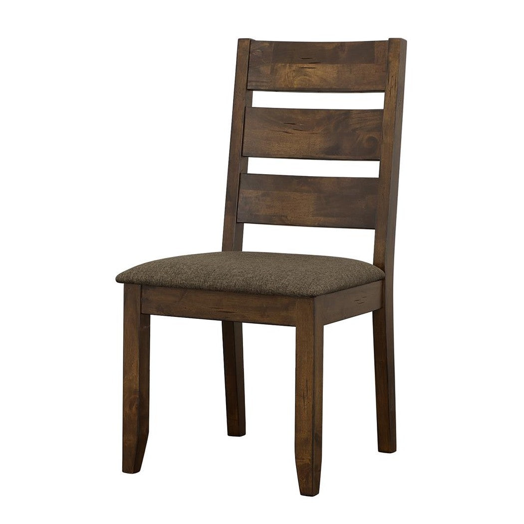 Alston Ladder Back Dining Side Chairs Knotty Nutmeg and Grey (Set of 2) 106382