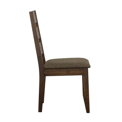 Alston Ladder Back Dining Side Chairs Knotty Nutmeg and Grey (Set of 2) 106382