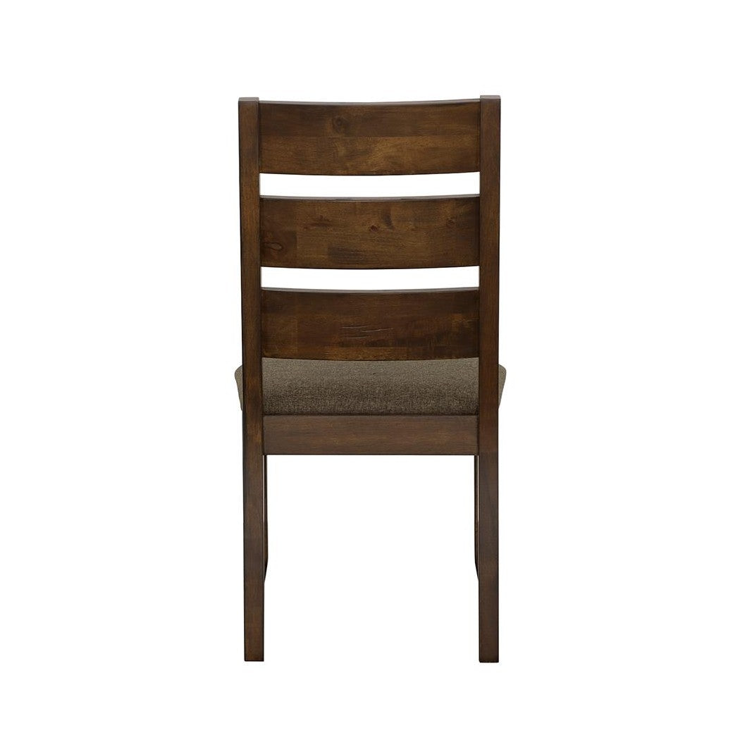 Alston Ladder Back Dining Side Chairs Knotty Nutmeg and Grey (Set of 2) 106382