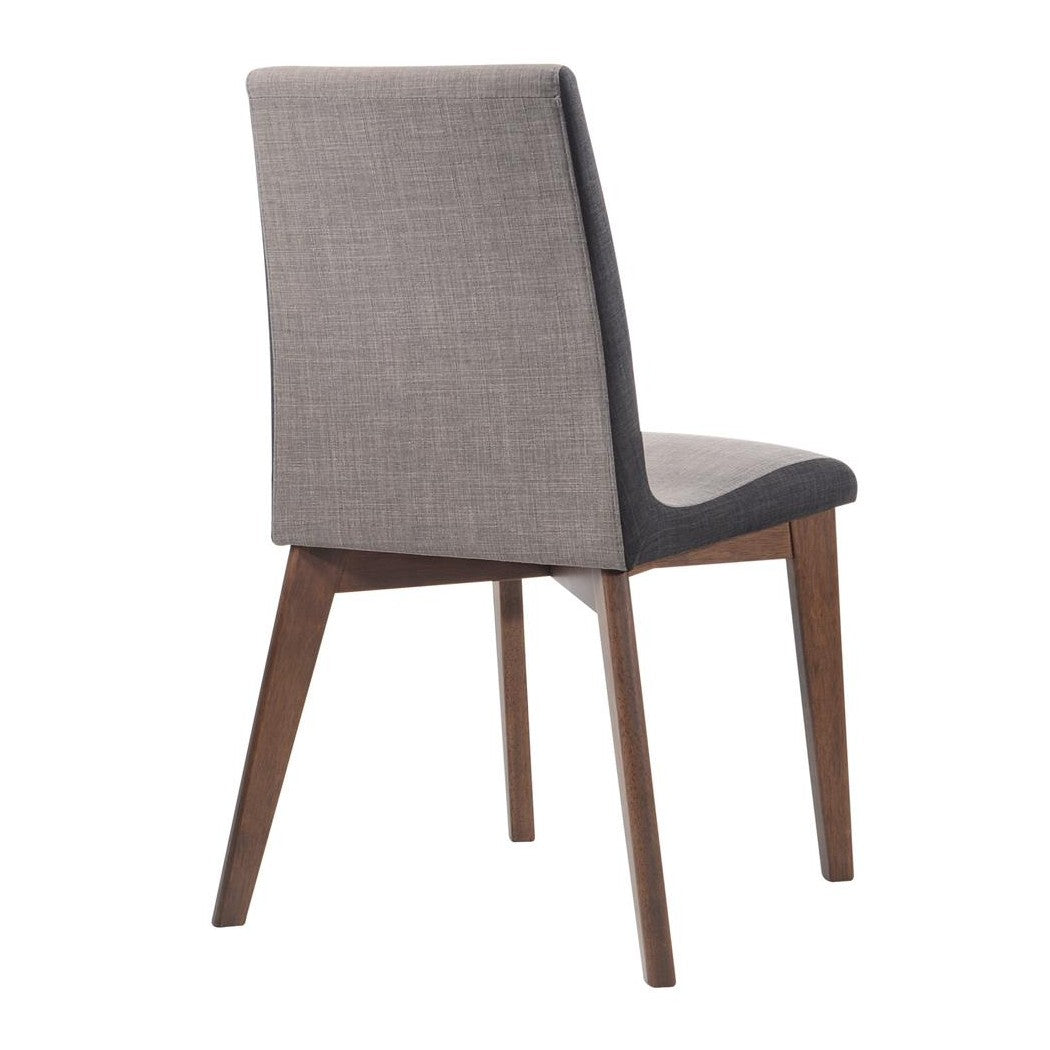 Redbridge Upholstered Side Chairs Grey and Natural Walnut (Set of 2) 106592