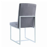 Mackinnon Upholstered Side Chairs Grey and Chrome (Set of 2) 107143