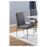 Mackinnon Upholstered Side Chairs Grey and Chrome (Set of 2) 107143