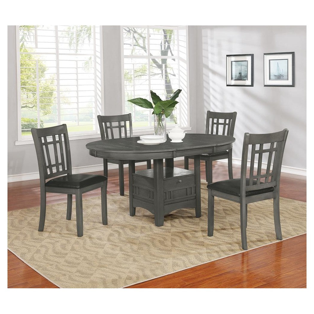 Lavon Dining Table with Storage Medium Grey 108211