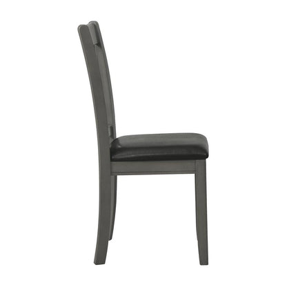 Lavon Padded Dining Side Chairs Espresso and Medium Grey (Set of 2) 108212