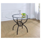 Aviano Dining Table Base Gunmetal 108291