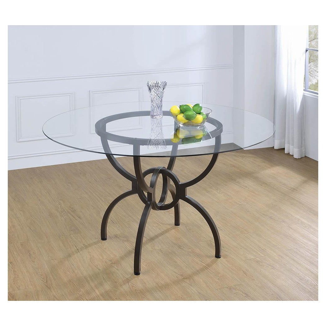 Aviano Dining Table Base Gunmetal 108291