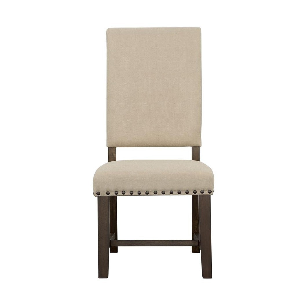 Twain Upholstered Side Chairs Beige (Set of 2) 109143