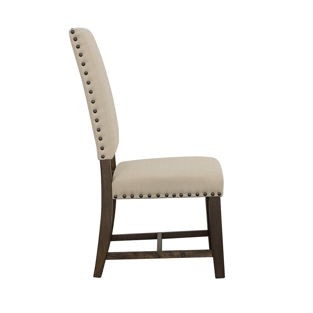 Twain Upholstered Side Chairs Beige (Set of 2) 109143