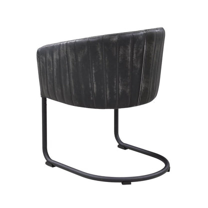 Banner Upholstered Dining Chair Anthracite and Matte Black 109292