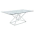 Beaufort Rectangle Glass Top Dining Table Chrome 109451