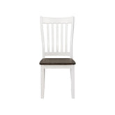 Kingman Slat Back Dining Chairs Espresso and White (Set of 2) 109542