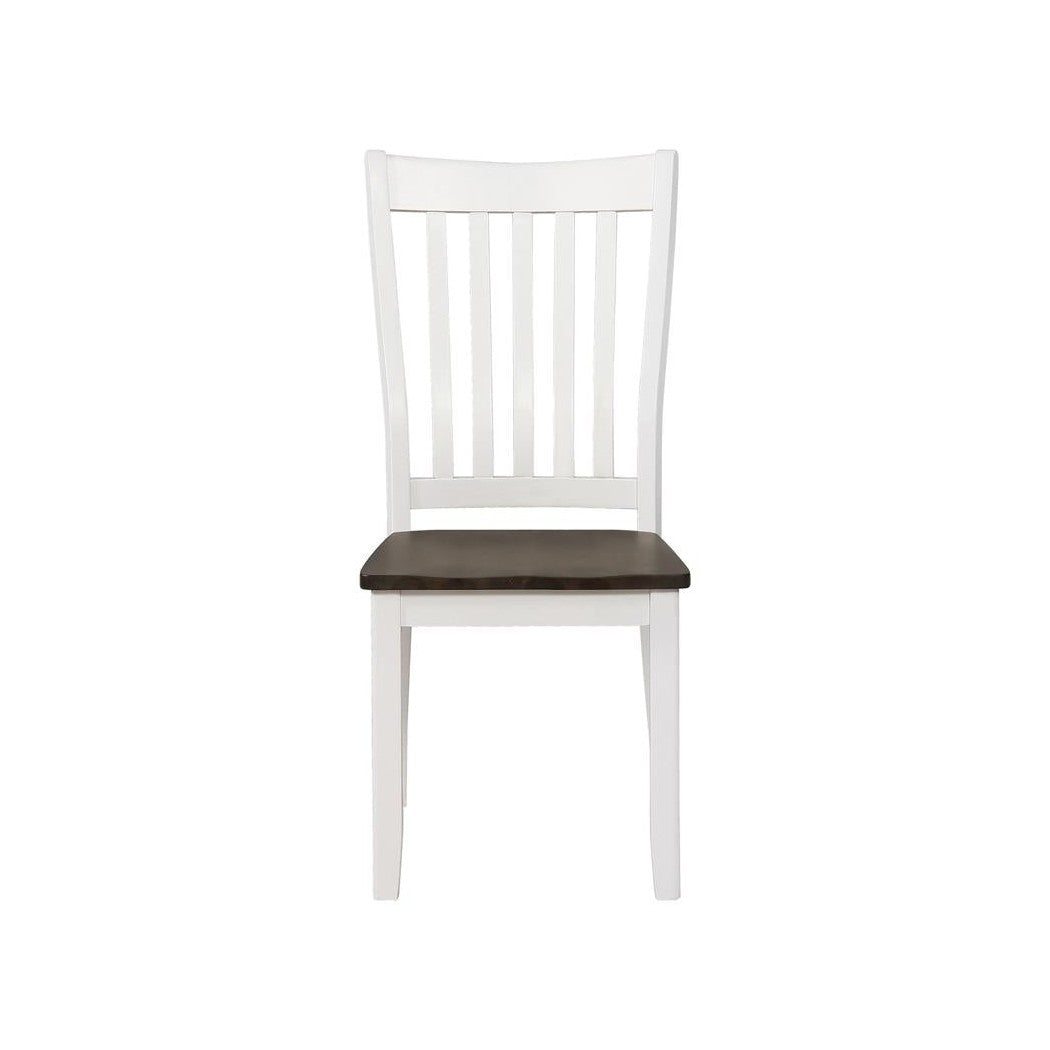 Kingman Slat Back Dining Chairs Espresso and White (Set of 2) 109542