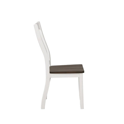 Kingman Slat Back Dining Chairs Espresso and White (Set of 2) 109542