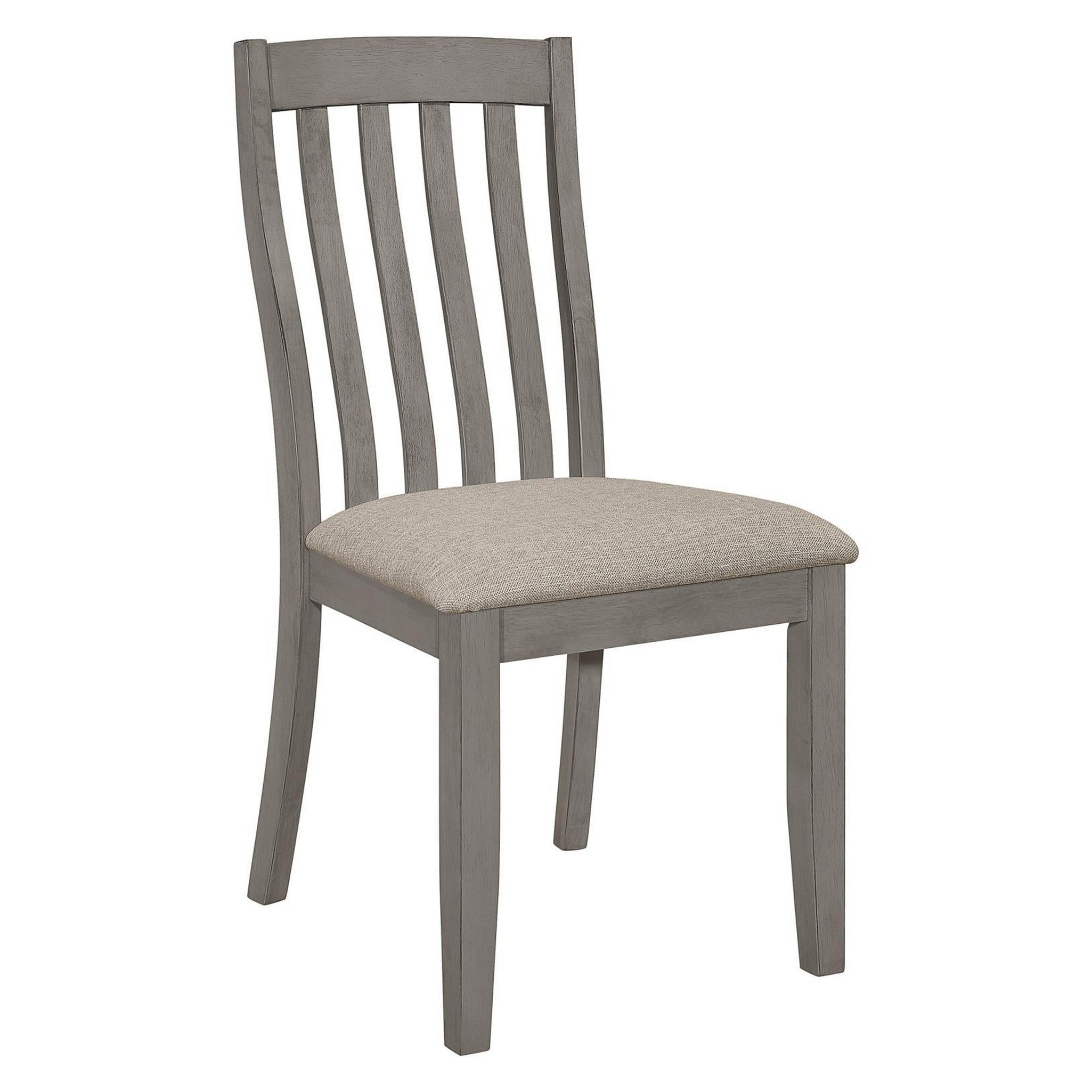 Nogales Slat Back Side Chairs Coastal Grey (Set of 2) 109812