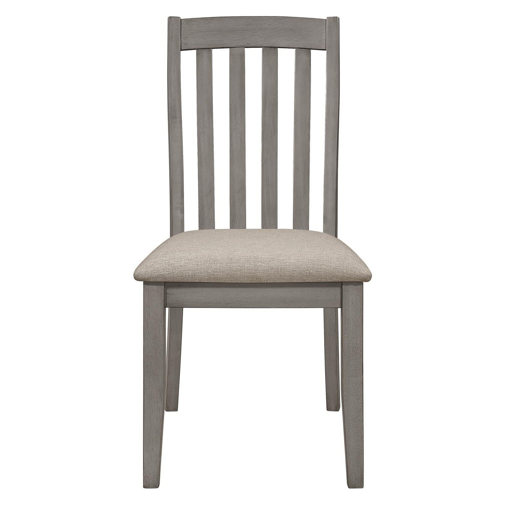 Nogales Slat Back Side Chairs Coastal Grey (Set of 2) 109812