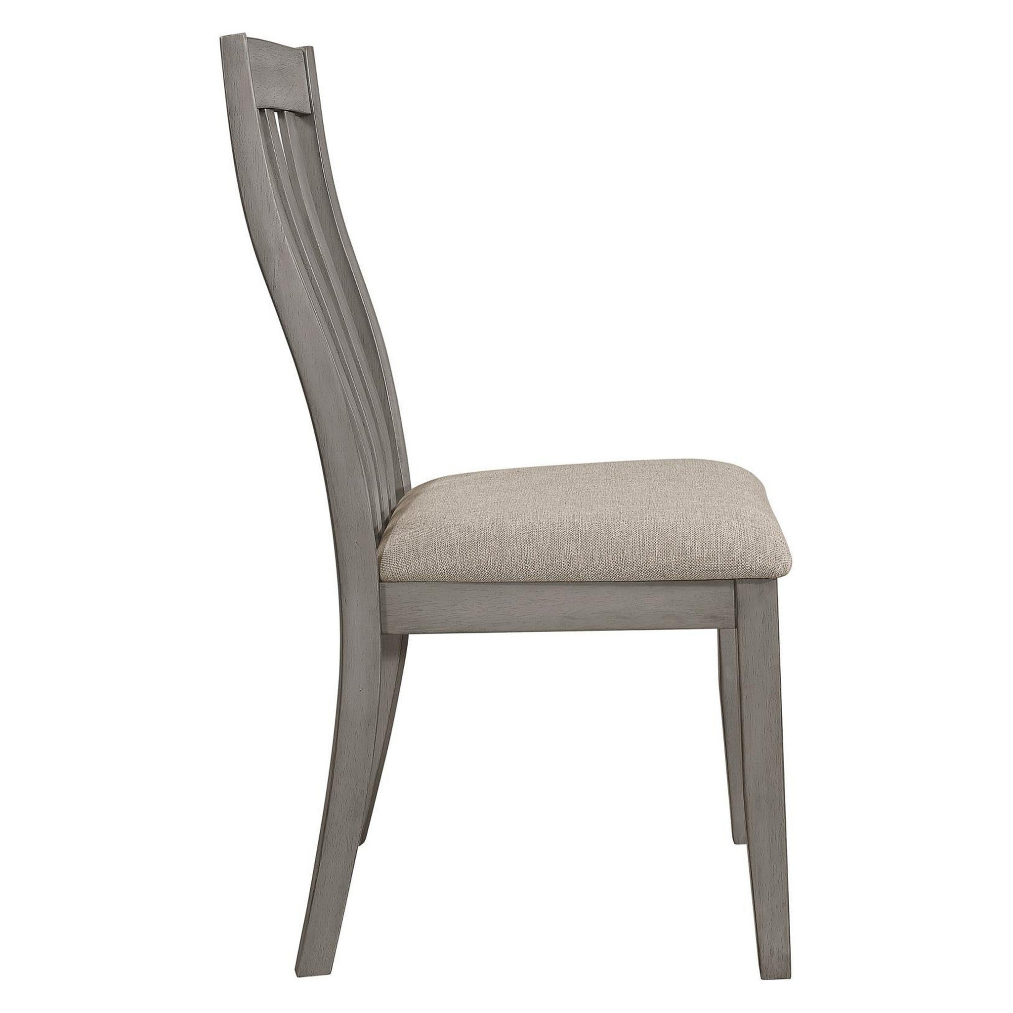 Nogales Slat Back Side Chairs Coastal Grey (Set of 2) 109812