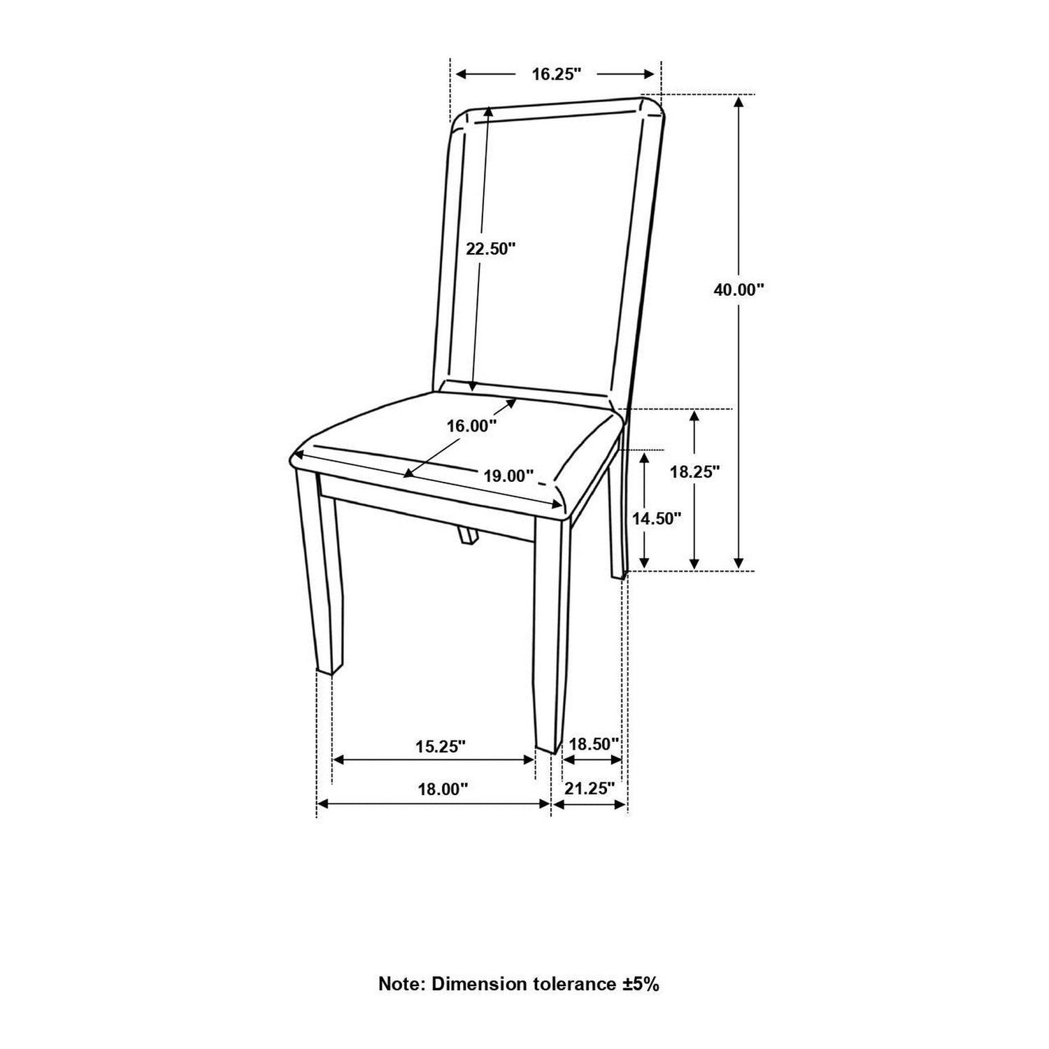 Wethersfield Solid Back Side Chairs Latte (Set of 2) 109842