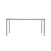 Athena Rectangle Dining Table with Marble Top Chrome 110101