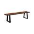 Ditman Live Edge Dining Bench Grey Sheesham and Black 110183