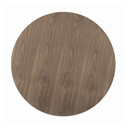 Cora Round Dining Table Walnut and Black 110280