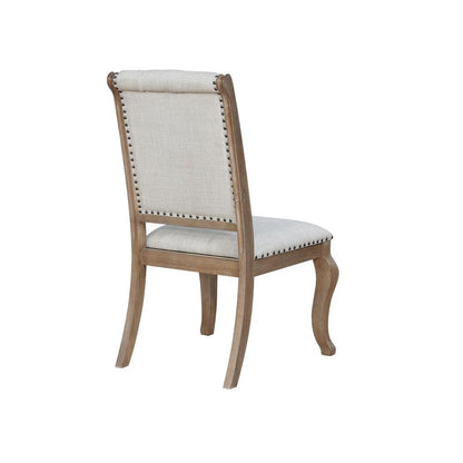 Brockway Cove Tufted Side Chairs Cream and Barley Brown (Set of 2) 110292