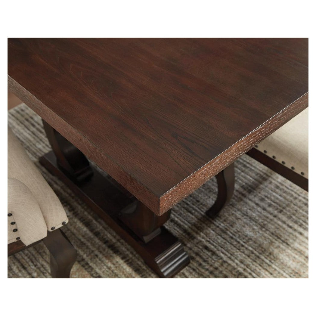 Brockway Cove Trestle Dining Table Antique Java 110311