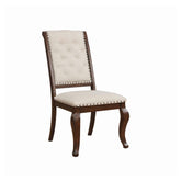 Brockway Cove Tufted Dining Chairs Cream and Antique Java (Set of 2) 110312