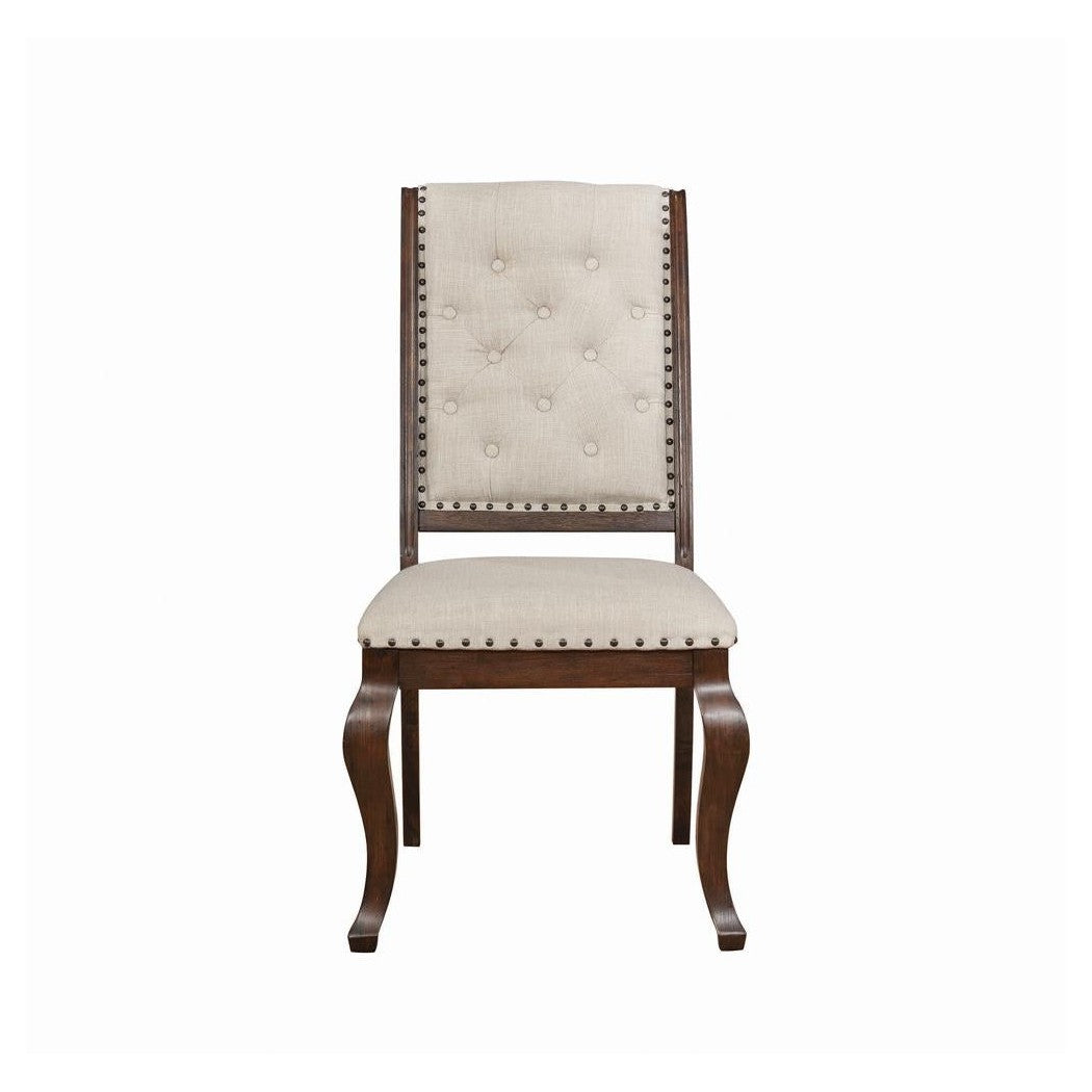 Brockway Cove Tufted Dining Chairs Cream and Antique Java (Set of 2) 110312