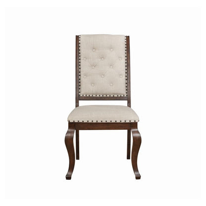 Brockway Cove Tufted Dining Chairs Cream and Antique Java (Set of 2) 110312