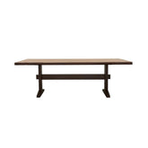 Bexley Live Edge Trestle Dining Table Natural Honey and Espresso 110331