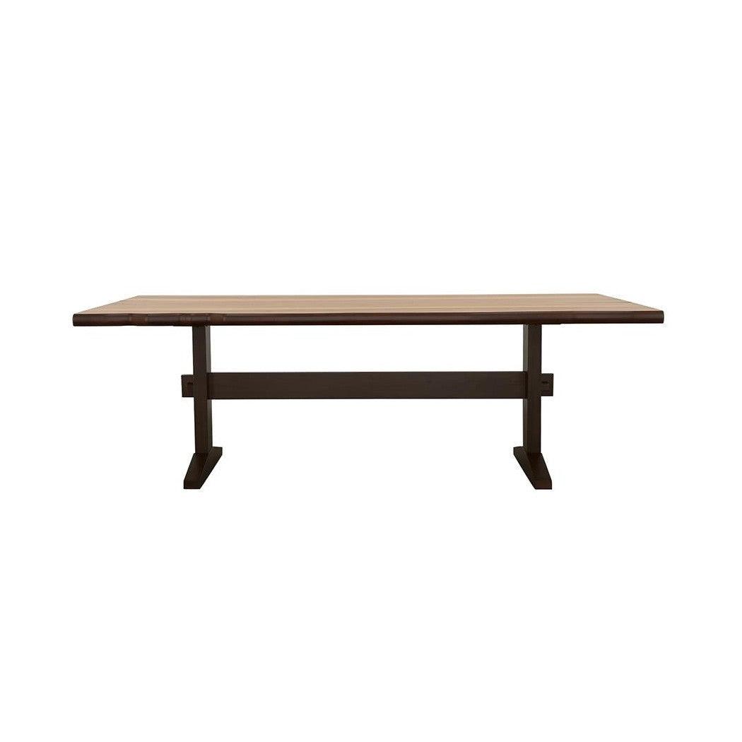 Bexley Live Edge Trestle Dining Table Natural Honey and Espresso 110331