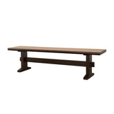 Bexley Trestle Bench Natural Honey and Espresso 110333