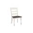 Madelyn Ladder Back Side Chairs Dark Cocoa and Coastal White (Set of 2) 110382